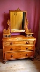 pine vanity dresser