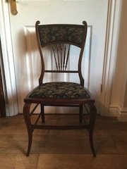 curved back hall chair,