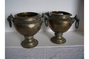 Indian brass urns