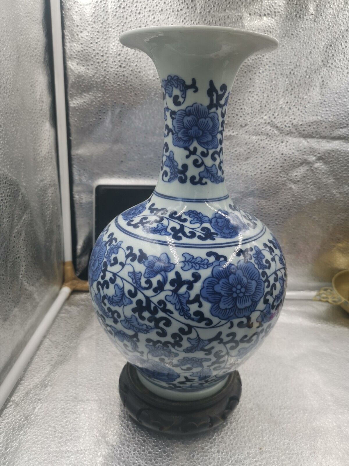chinese blue and white porcelain vase 12 inch transfer patterns
