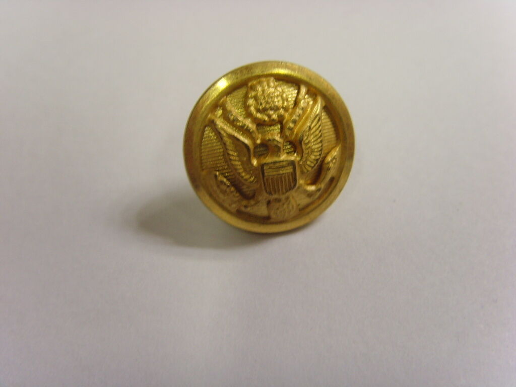 vintage usa great seal gold tone metal picture button city button works 49258