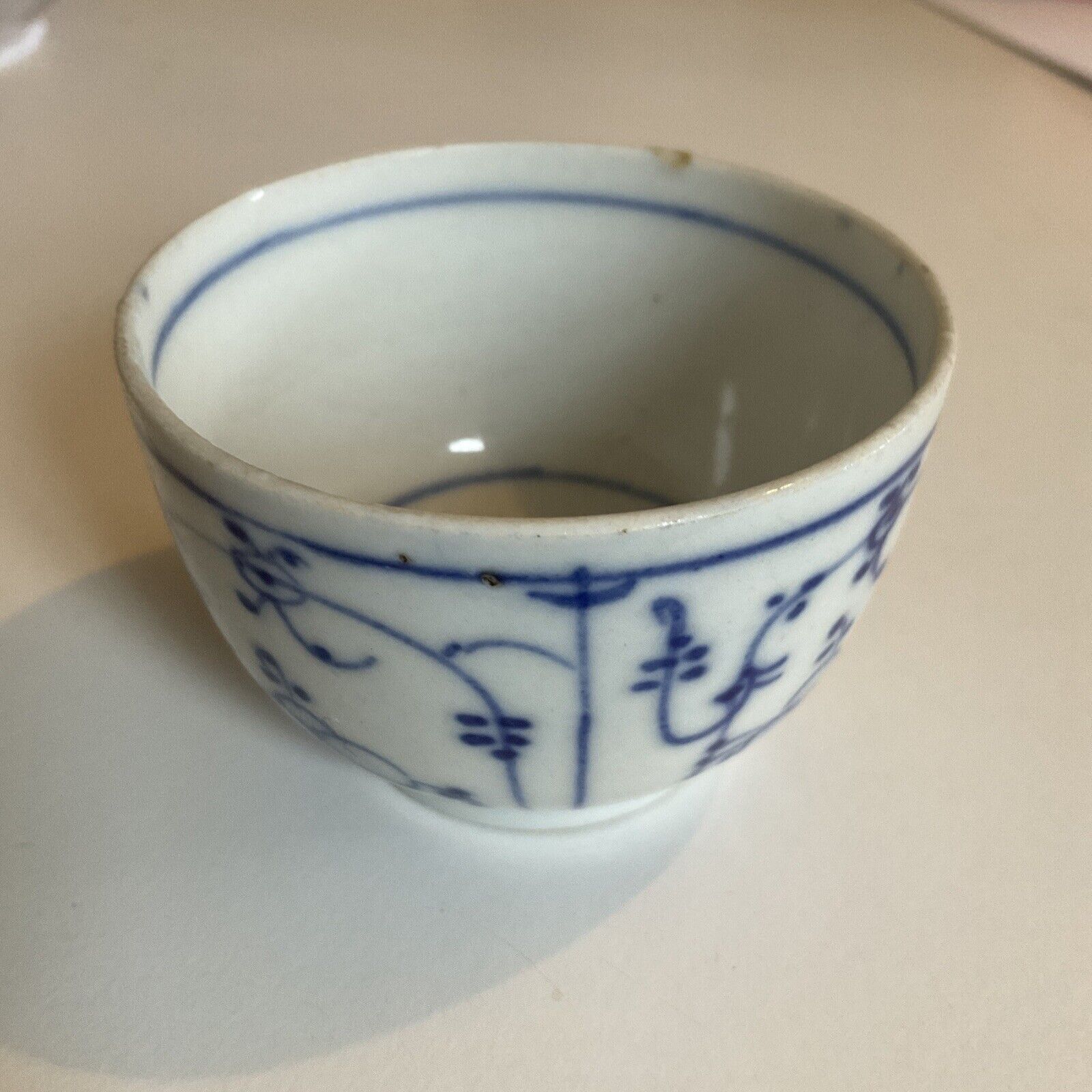 Antique Chinese  Porcelain little blue and white tea Bowl