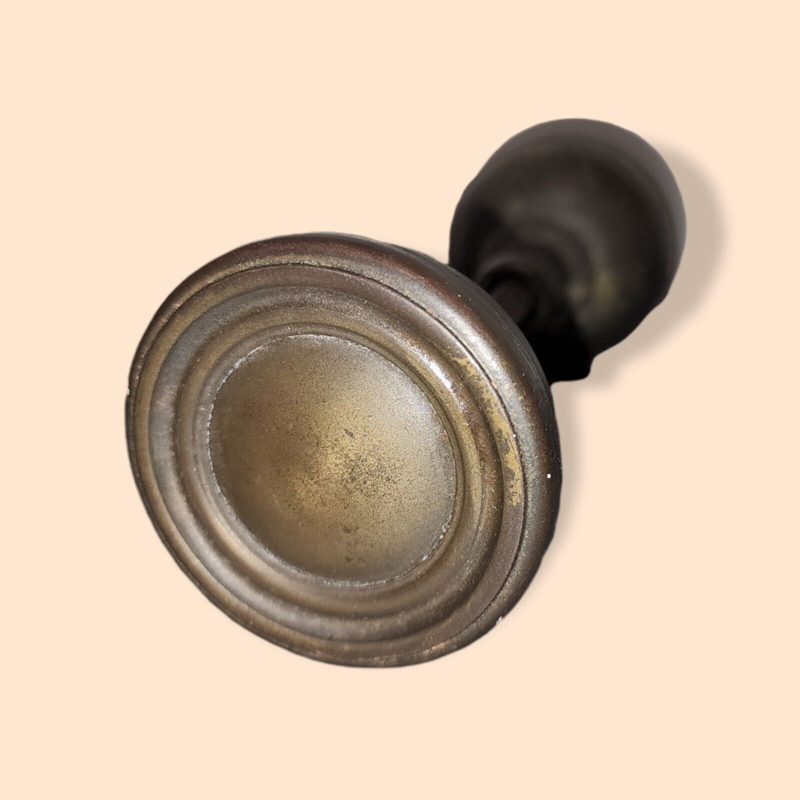 Antique Metal 2.25" Doorknob Circular Design Square Spindle