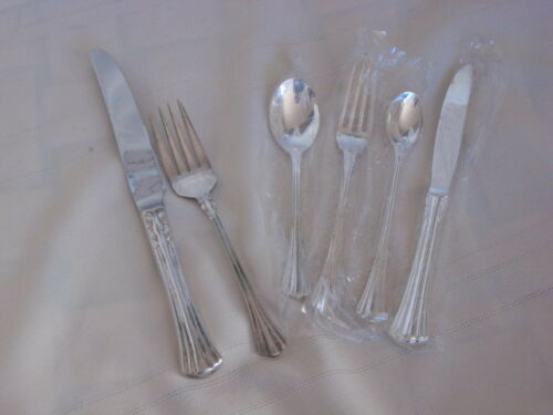 Towle Supreme Silverplate Classic Plume Knife, Salad fork, Youth Pieces 6 Pcs