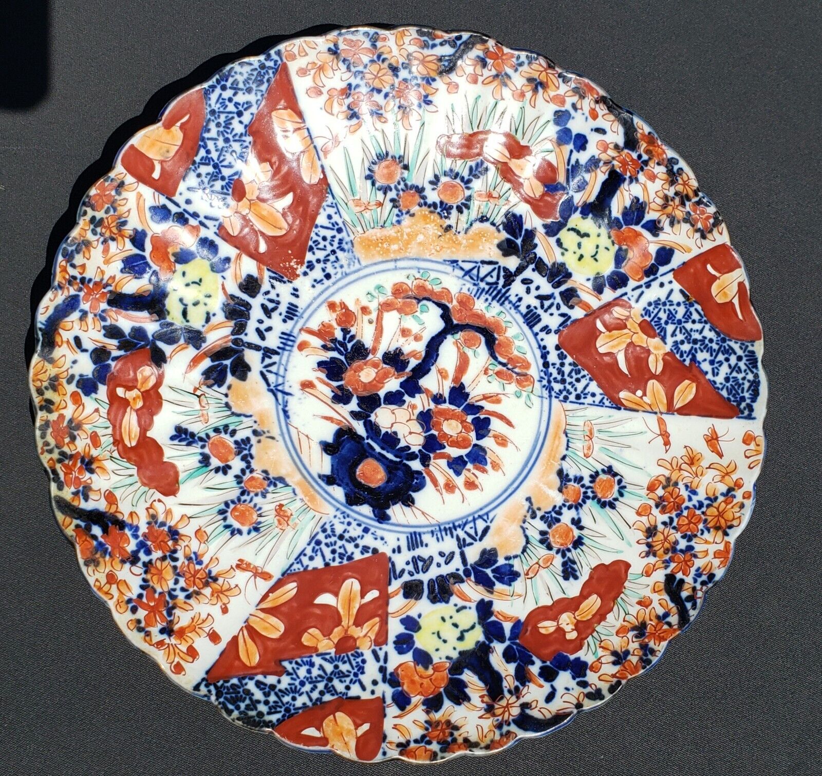 19th C. Japanese IMARI Porcelain 12" Charger / Platter