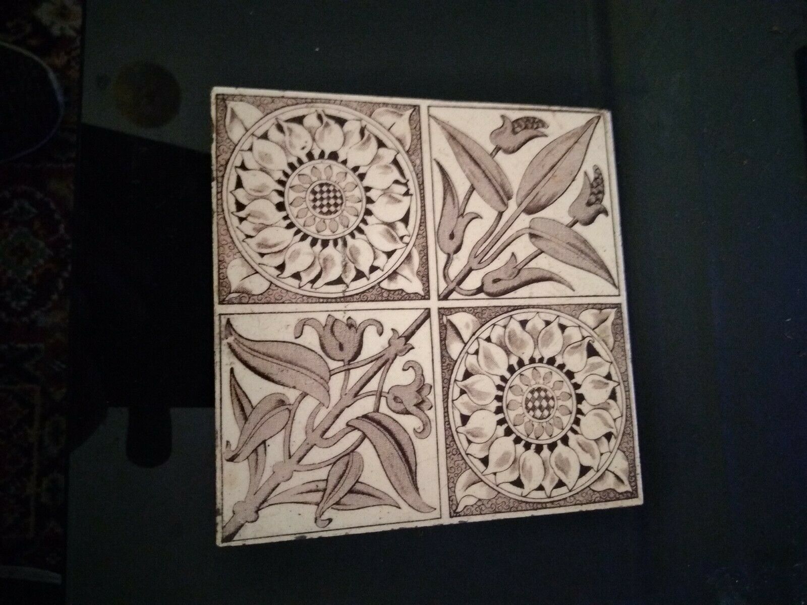 Antique Art's And Crafts Tile  Circa 1890's