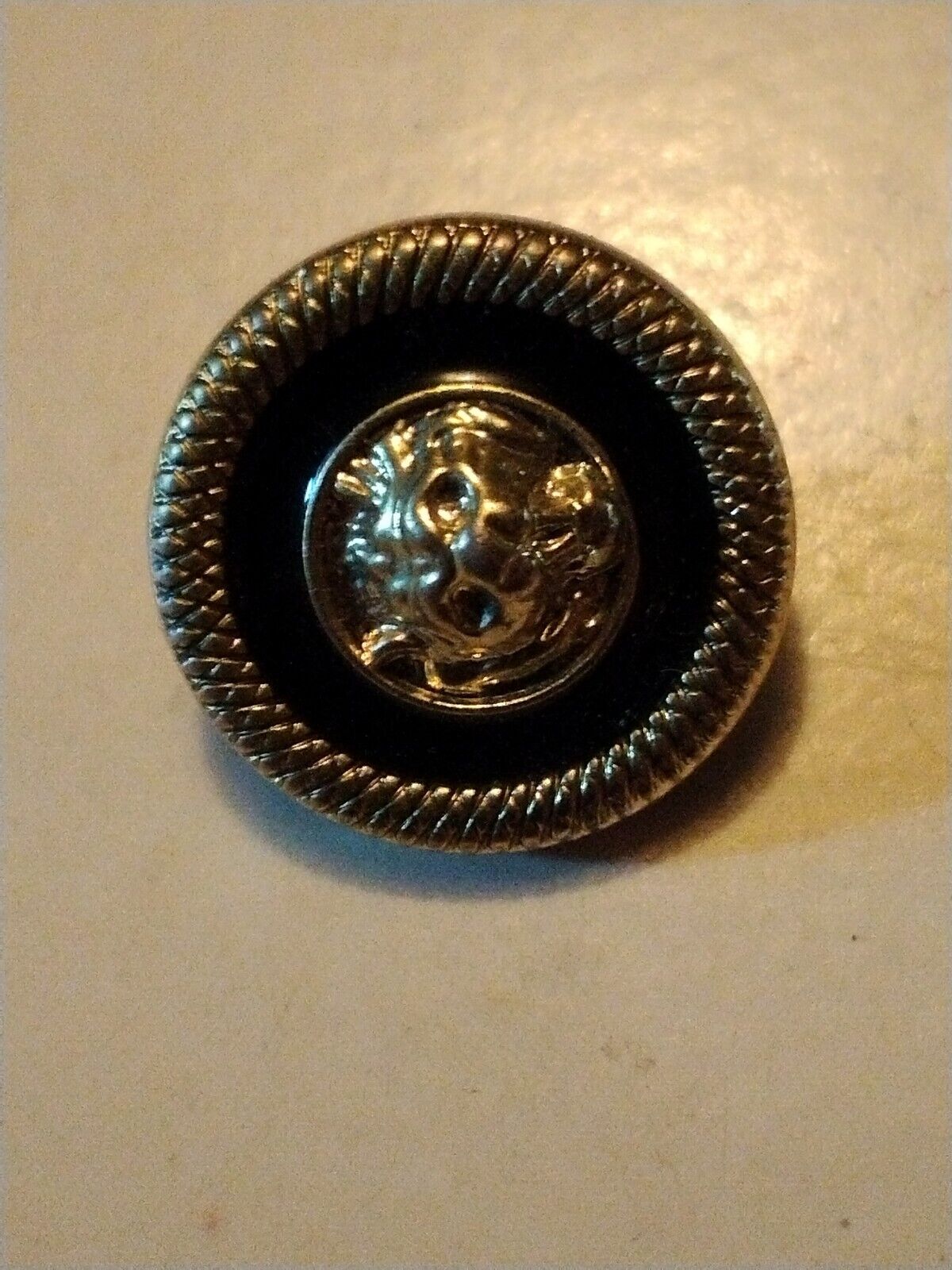 Antique picture button brass with Shank