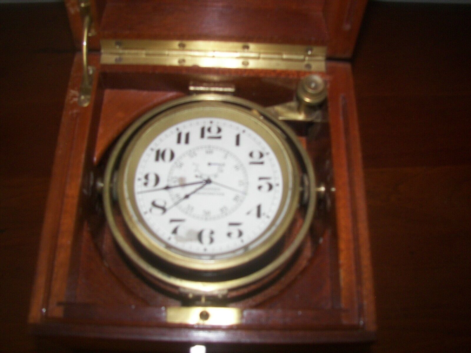 Marine Chronometer Antique Longines from USS THE SULLIVANS (DD537) Runs Well!