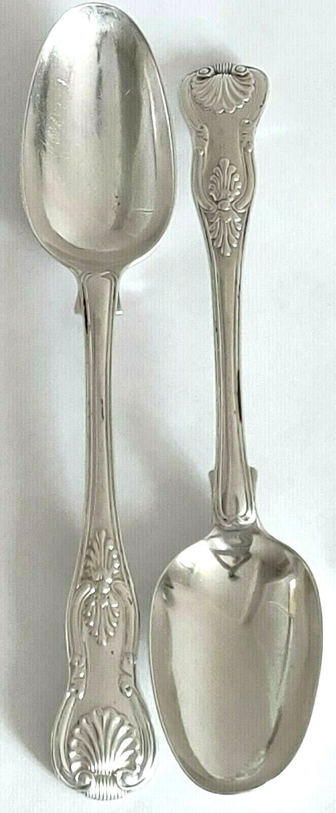 George IV Sterling Silver Pair Table Spoons 200 grams Hallmark London 1825 gssp