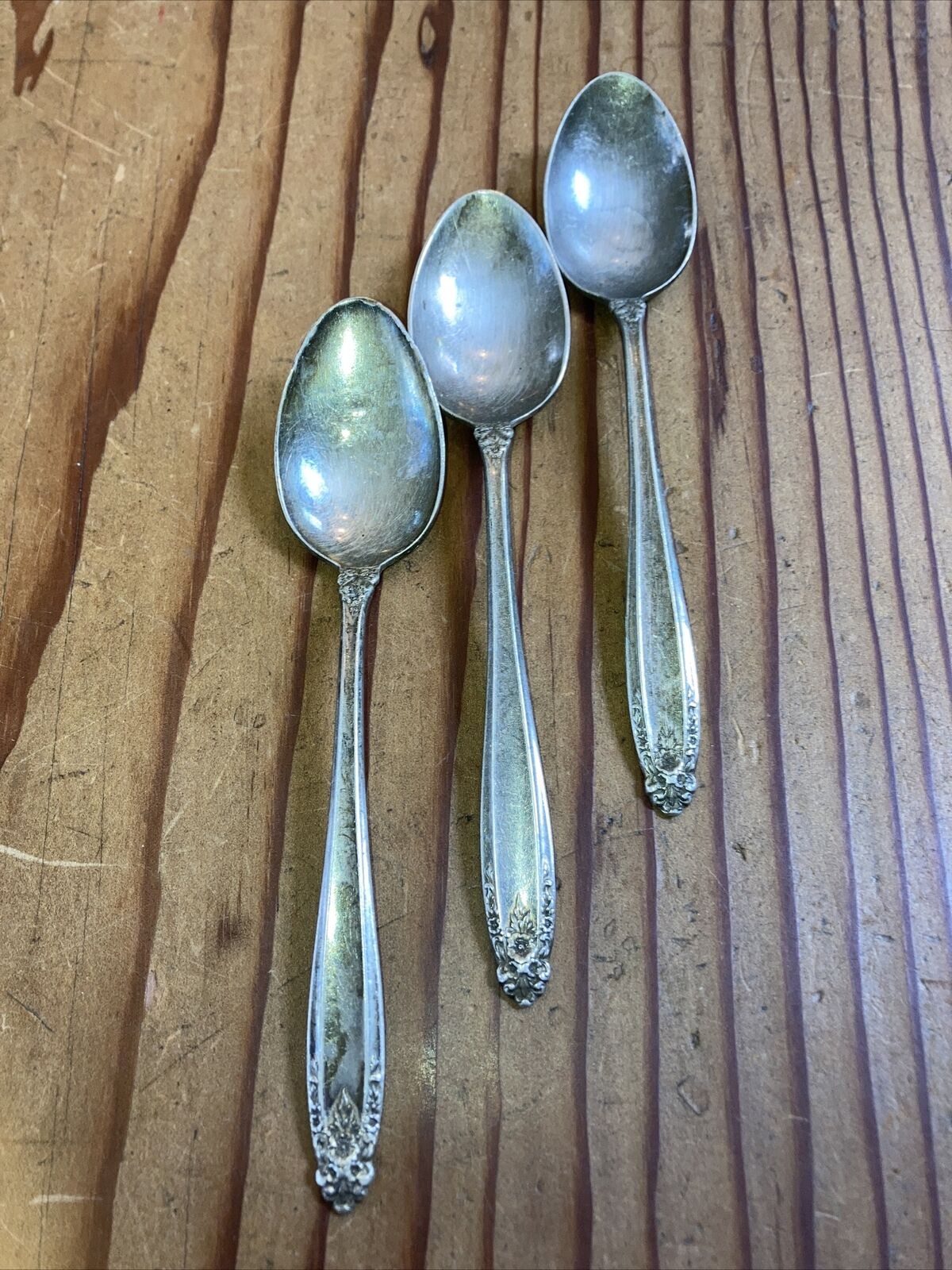 international Sterling Prelude spoons (3)