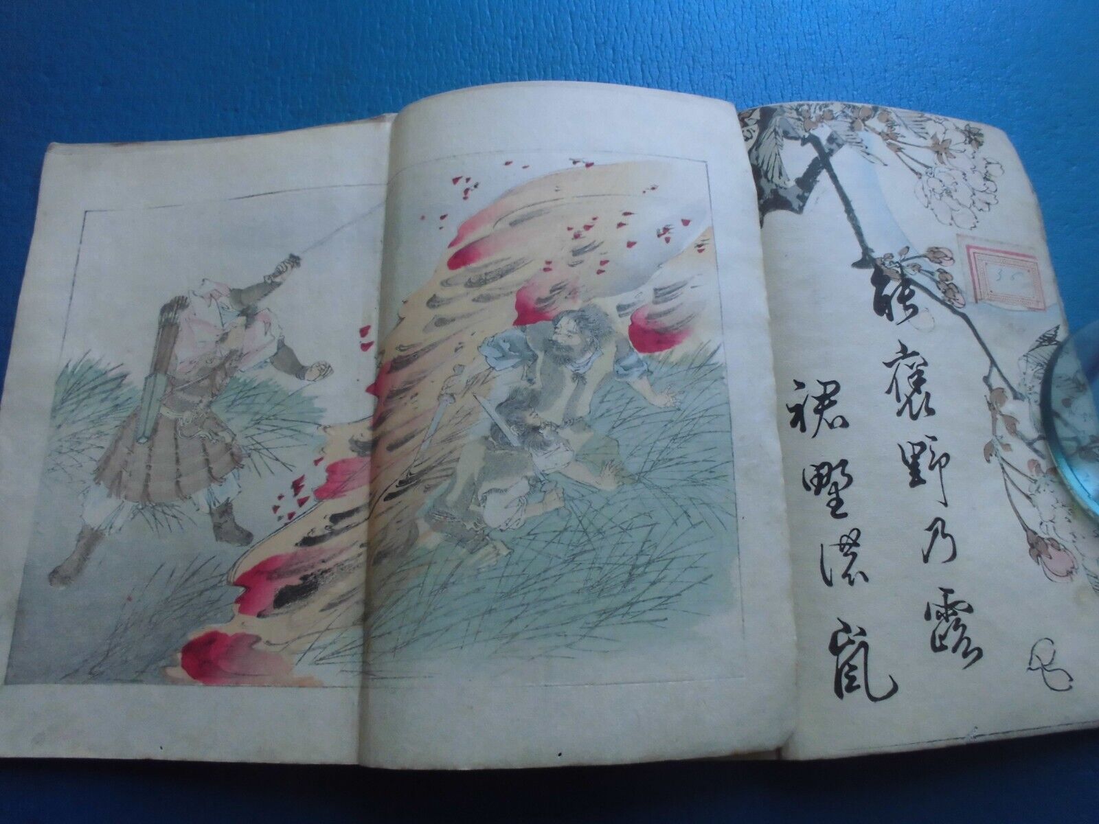 JAPANESE PRINT BOOK REKISHI JAPANESE HISTORICAL STORIES WOODBLOCK PRINTS MEIJI