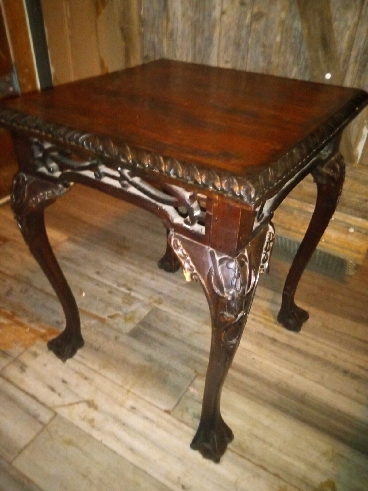 Two Pure Mahogany Wood End Tables