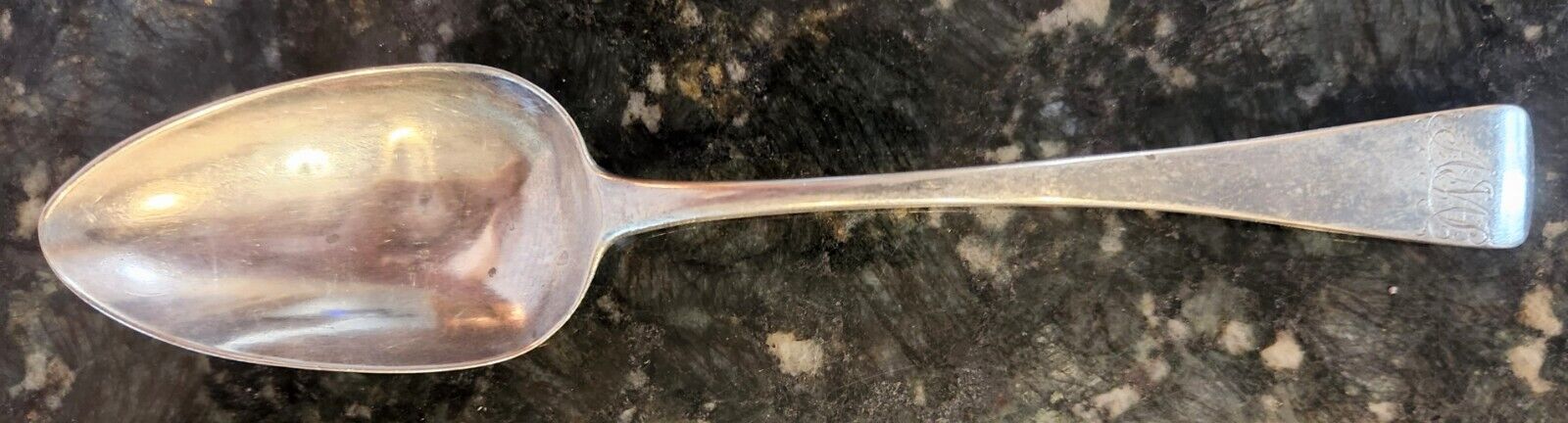 ENGLISH STERLING SILVER 9 1/4" STUFFING SPOON WILLIAM WELCH SR. EXETER 1809