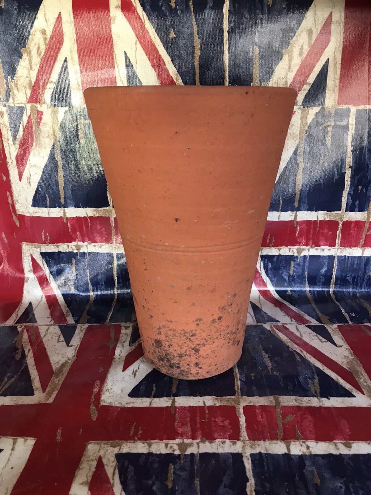 large vintage terracotta pot 19.5cm X 19.5cm X 29cm