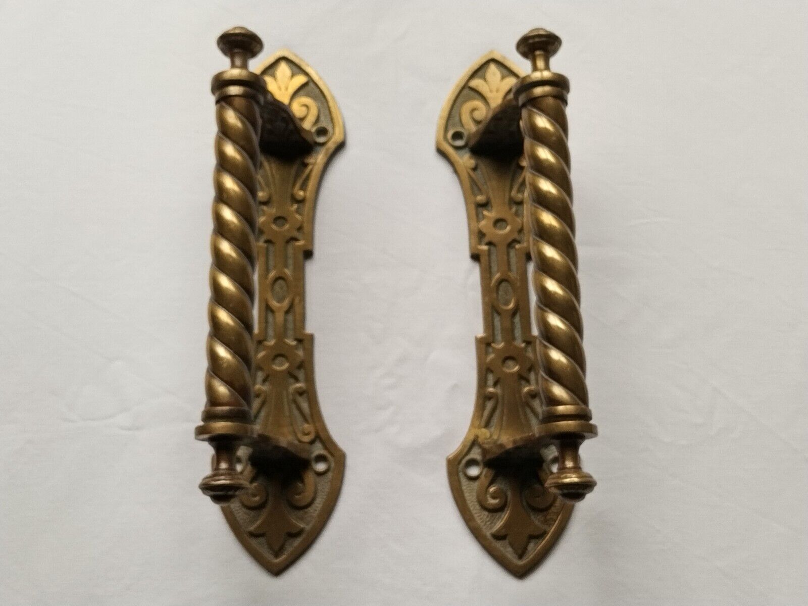 Vintage Aesthetic Brass Door Pull Handles Pair