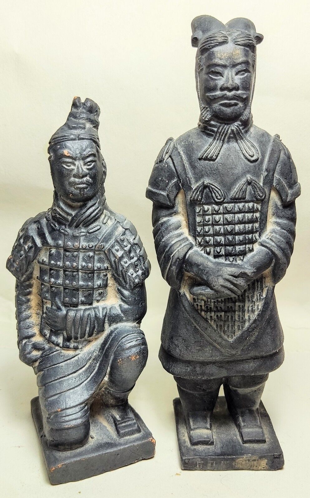 Pair of Chinese Terracotta Clay Warriors