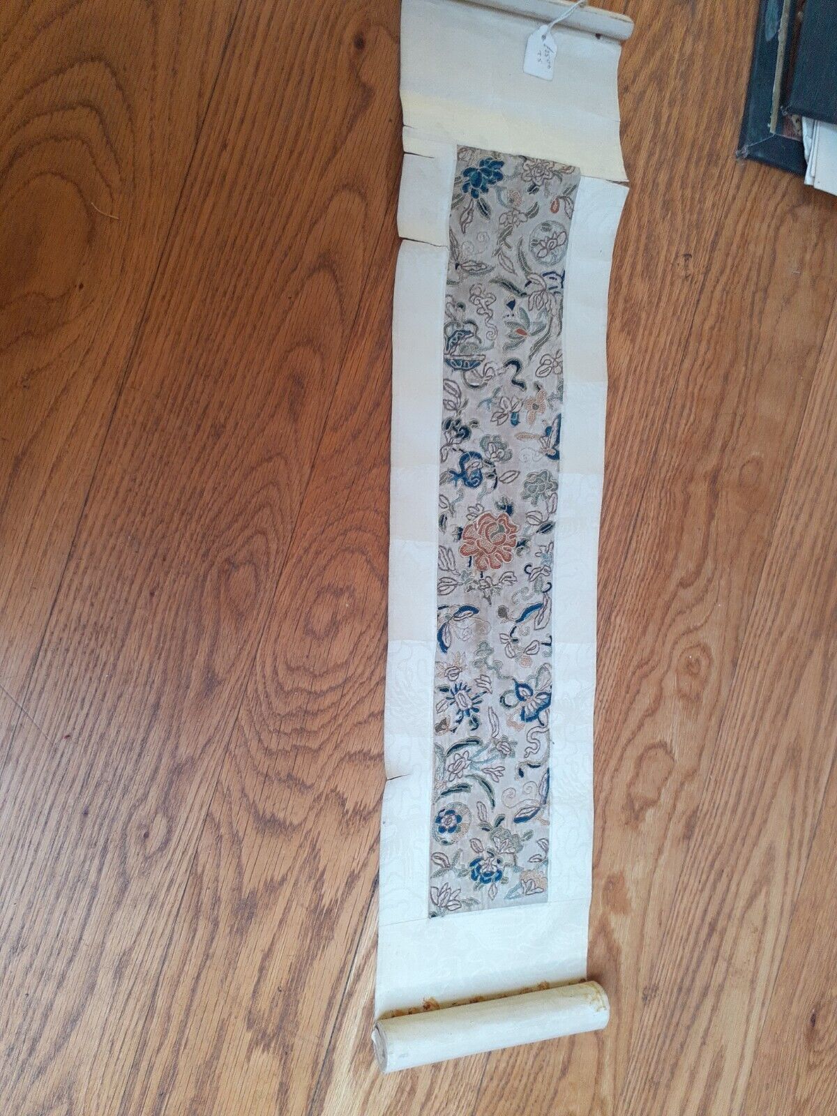 Vintage Tapestry  scroll  possibly japanese .very old .