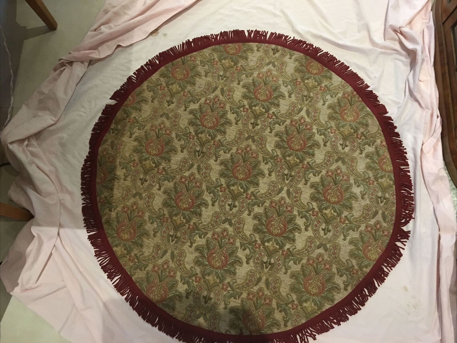 Round Vintage/ Antique Tapestry