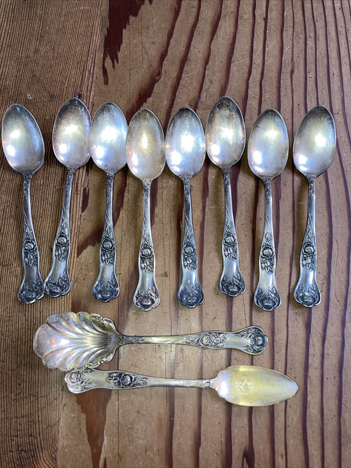 Sterling Silver Royal Plate spoons 10 Pieces