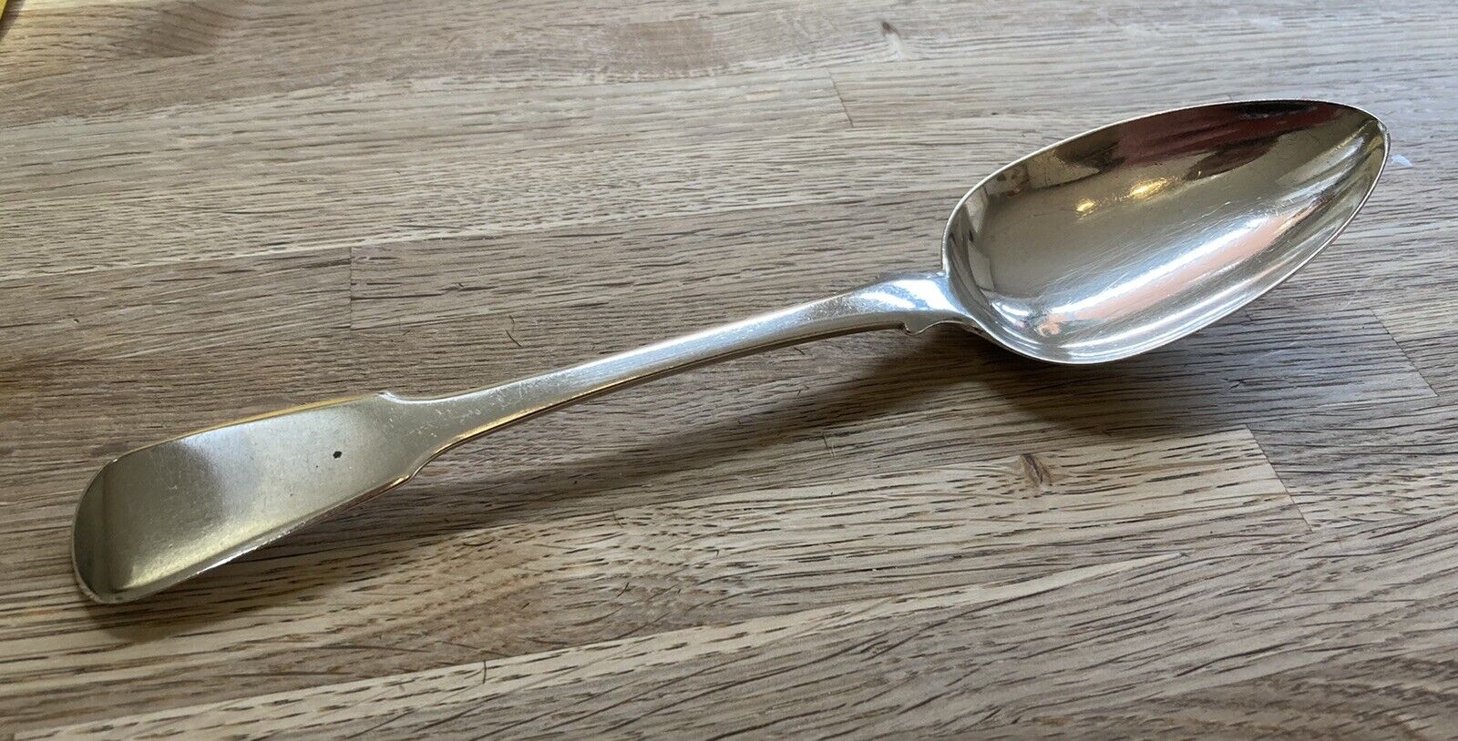 Antique Solid Silver Large 9” Serving Spoon John Lias London Fine 1815 65g