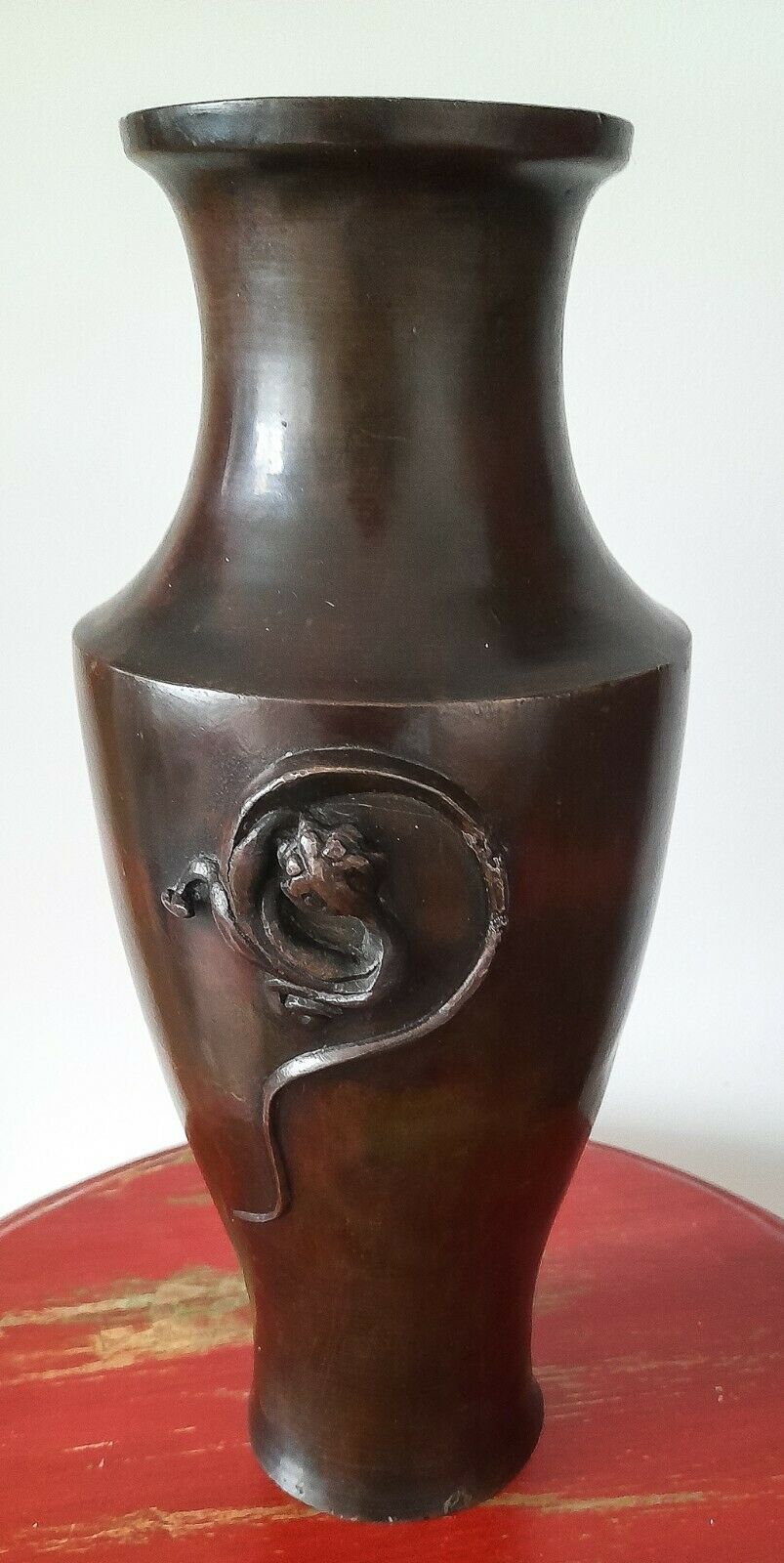 Japenese large Antique Meiji period patinated Bronze vase