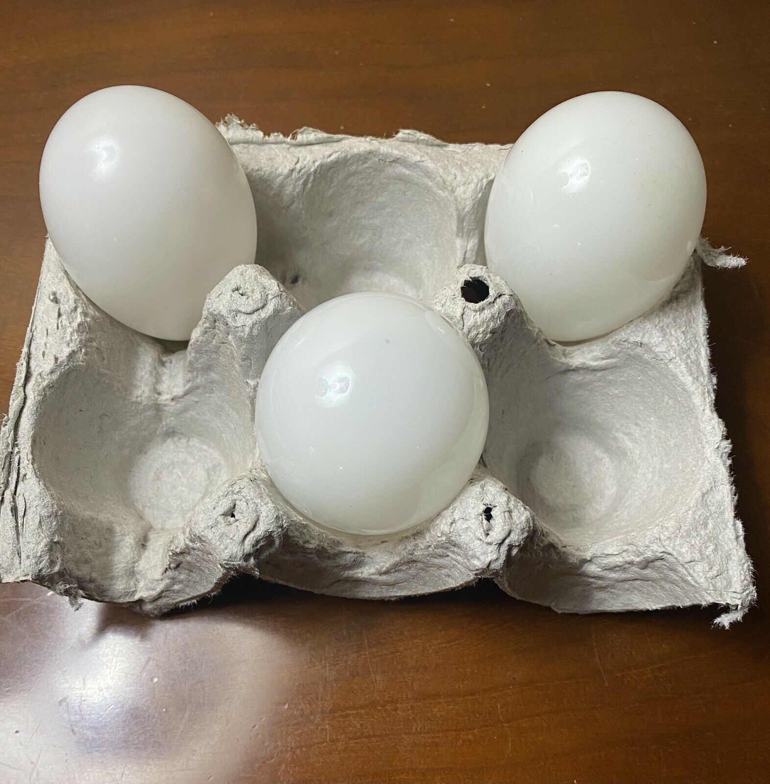 Vintage glass chicken nesting eggs