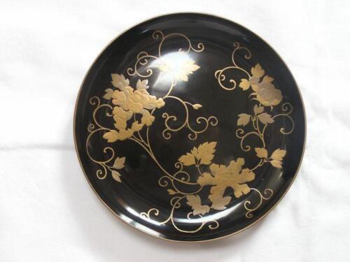 Antique Valuations: Antique Japanese lacquer plate 1860-80 Edo/Meiji handpainted #2043