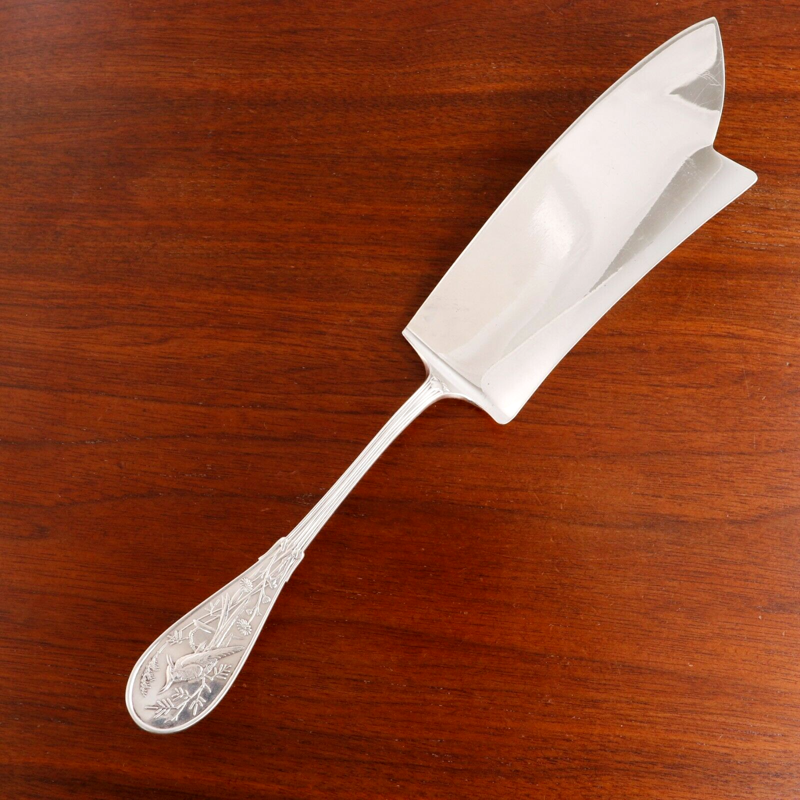 Antique Valuations: TIFFANY & CO. AMERICAN AESTHETIC STERLING SILVER FISH SLICE SERVER JAPANESE 1871