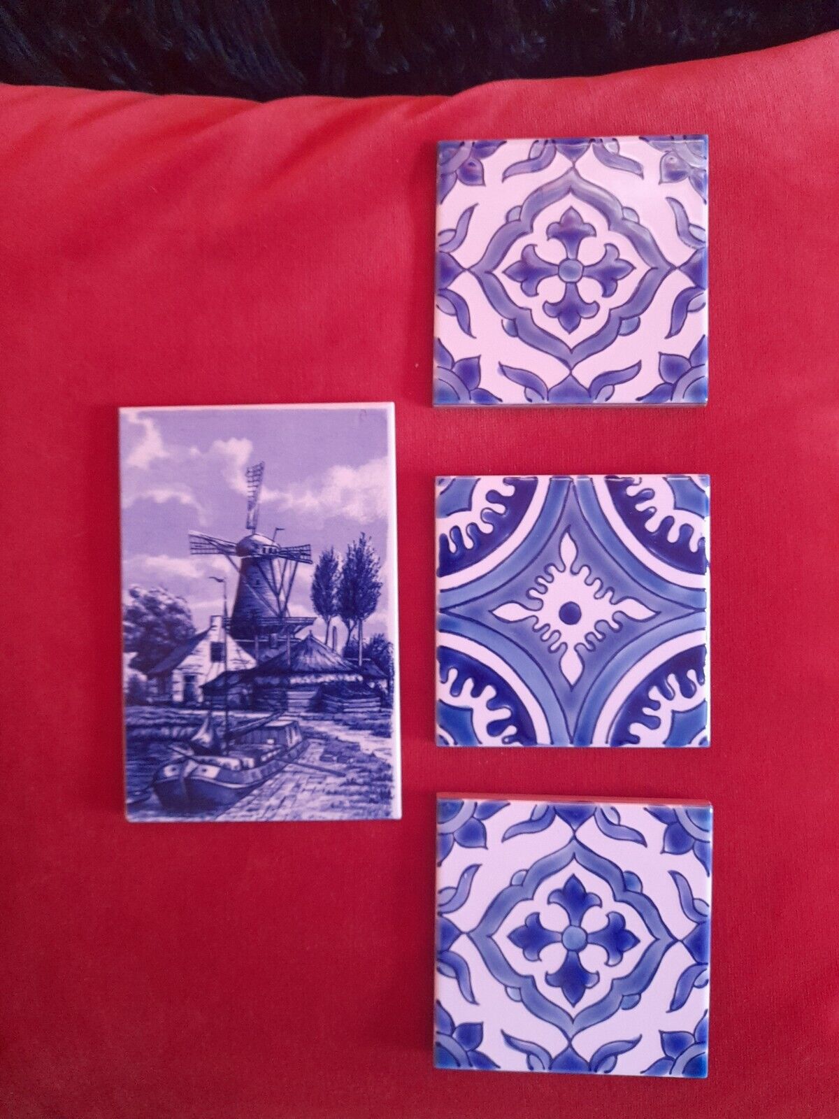 Antique Valuations: Collection Blue And White Tiles fired earth and delft style