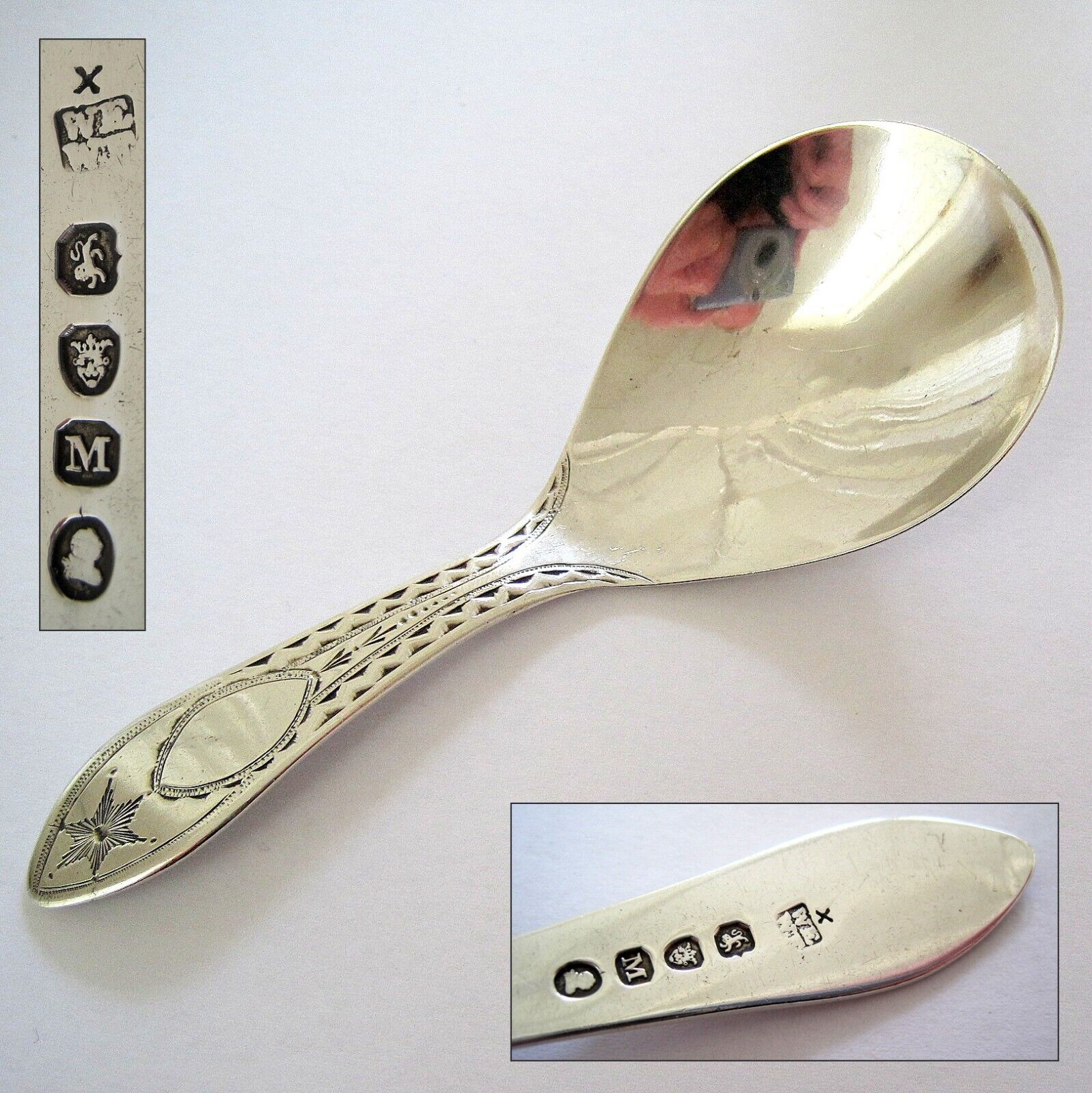 Antique Valuations: London 1807 Large Size Georgian Sterling Silver Caddy Spoon