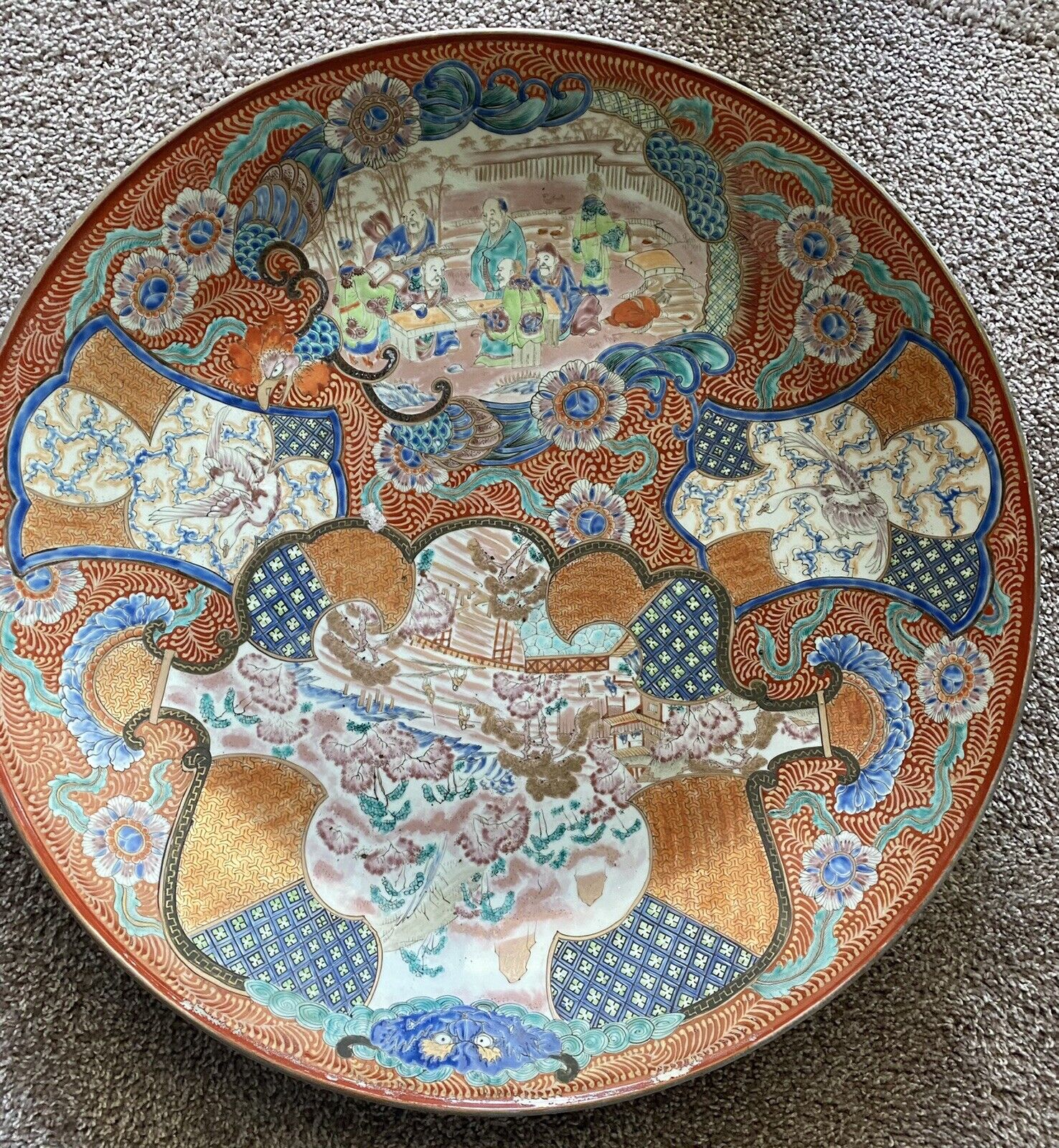 Antique Valuations: Japanese Imari Charger 24 1/2” diameter Late Meiji or Taisho Period