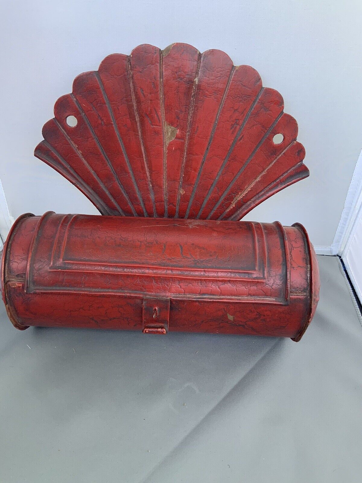 Antique Valuations: Antique Primitive Red Punched Tin Candle Box
