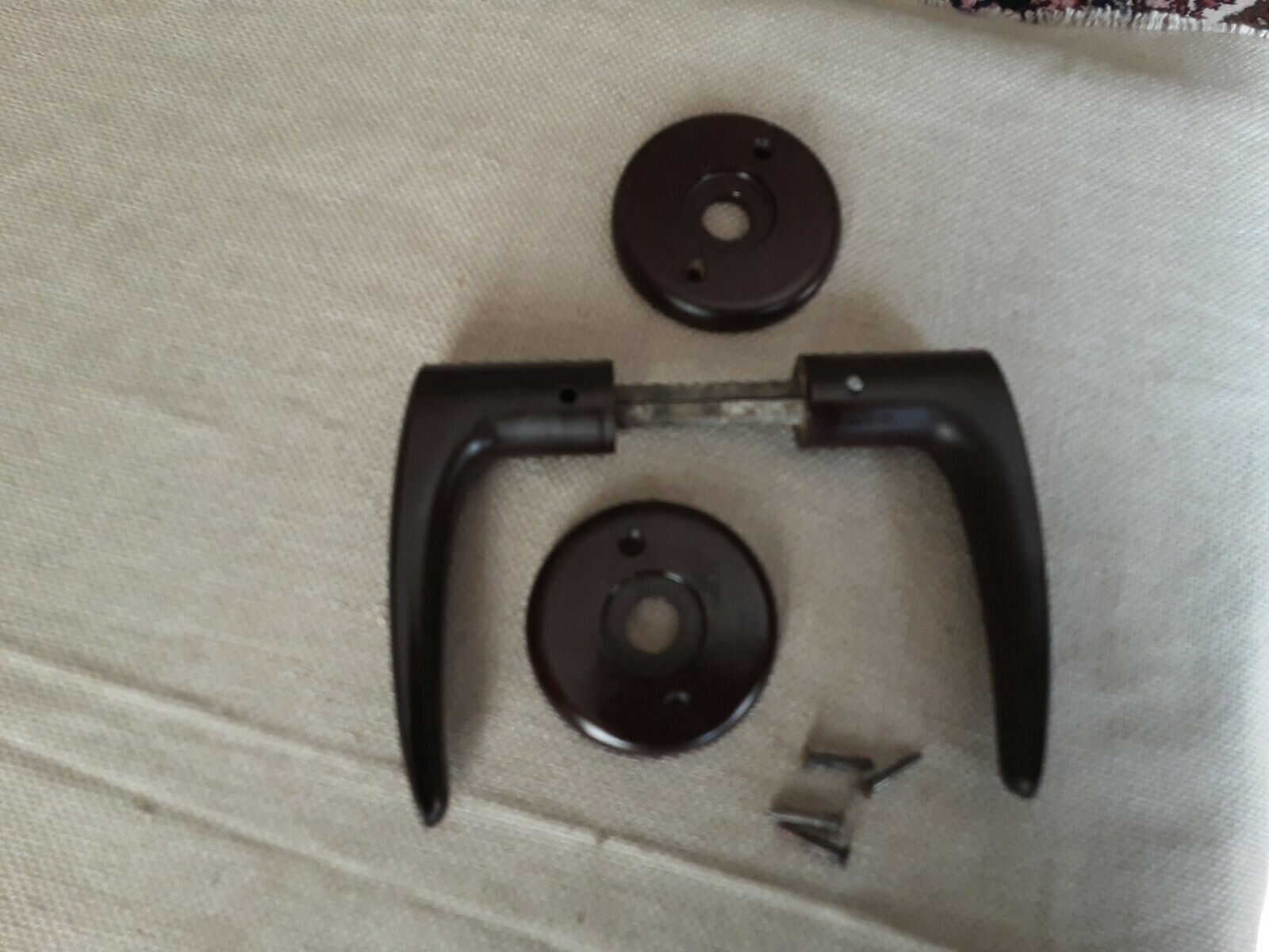 Antique Valuations: Pair Reclaimed Vintage Bakelite Door Handles Lever Action 2 pairs available