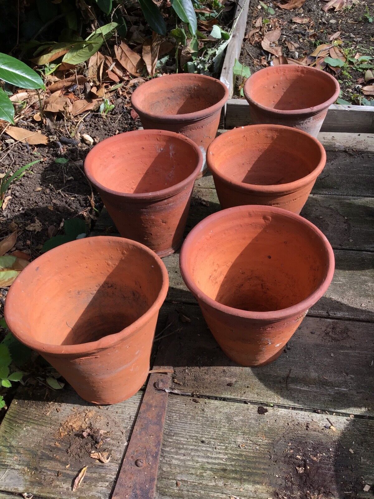 Antique Valuations: Six Vintage Cole Tottenham Terracotta Plant Pots