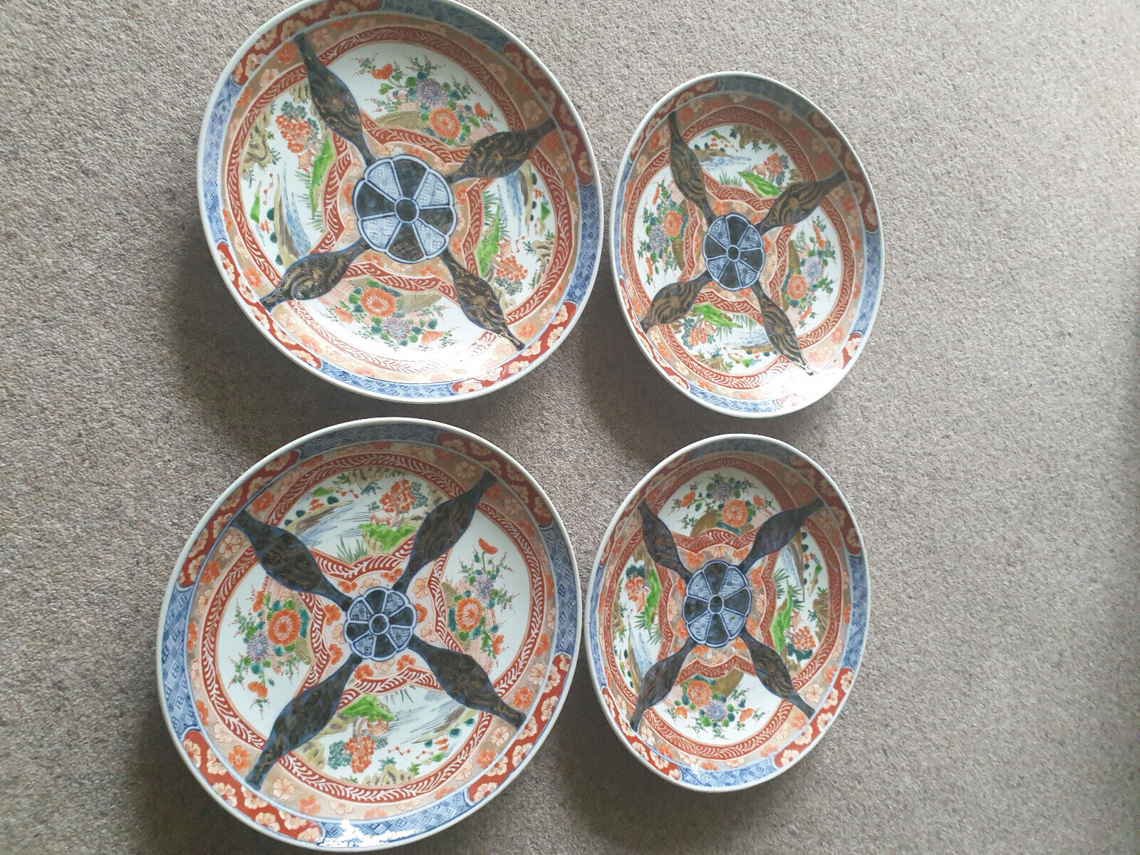 Antique Valuations: A Set of Four Matching 19th Century Imari Chargers