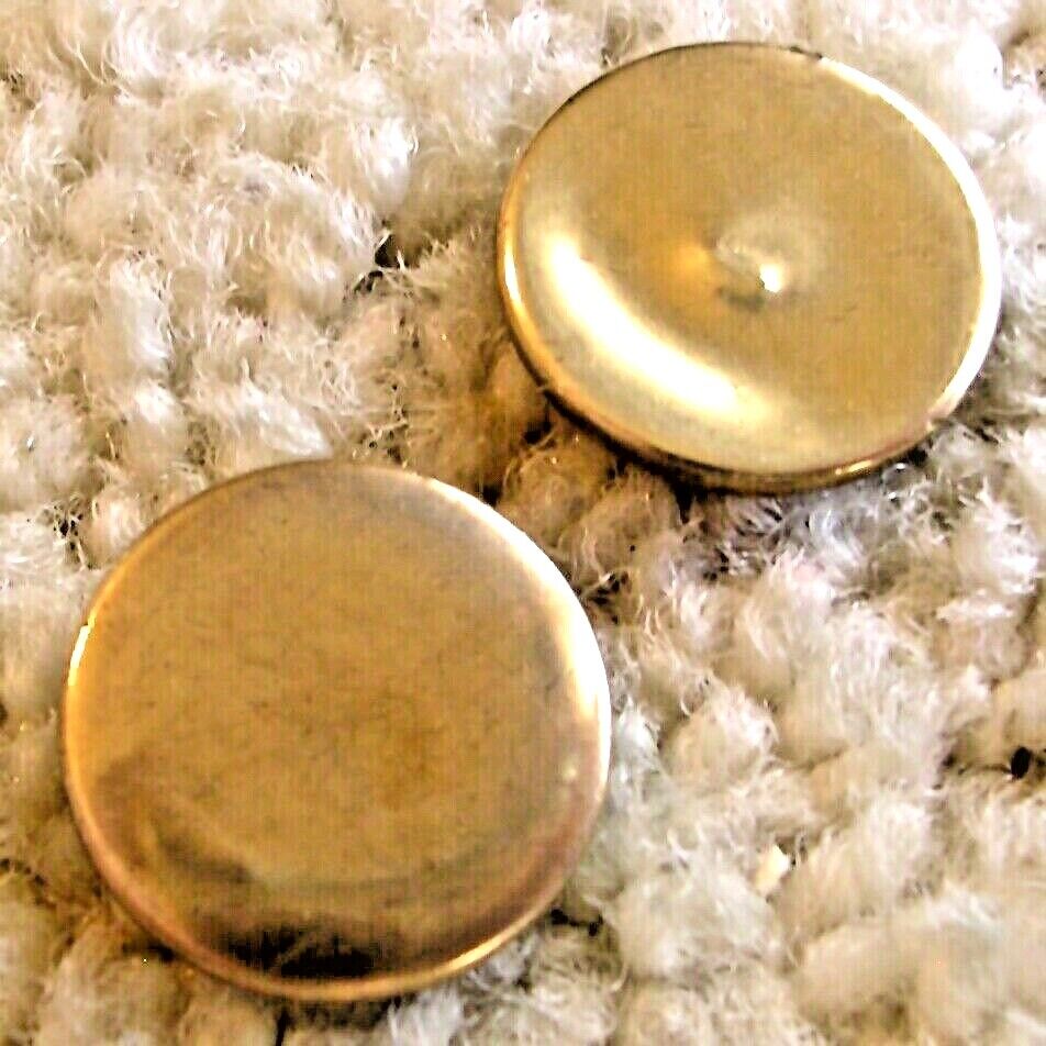 Antique Valuations: 2 Small antique metal buttons, back marks KALAMAZOO Mi, Waterbury 1850"s
