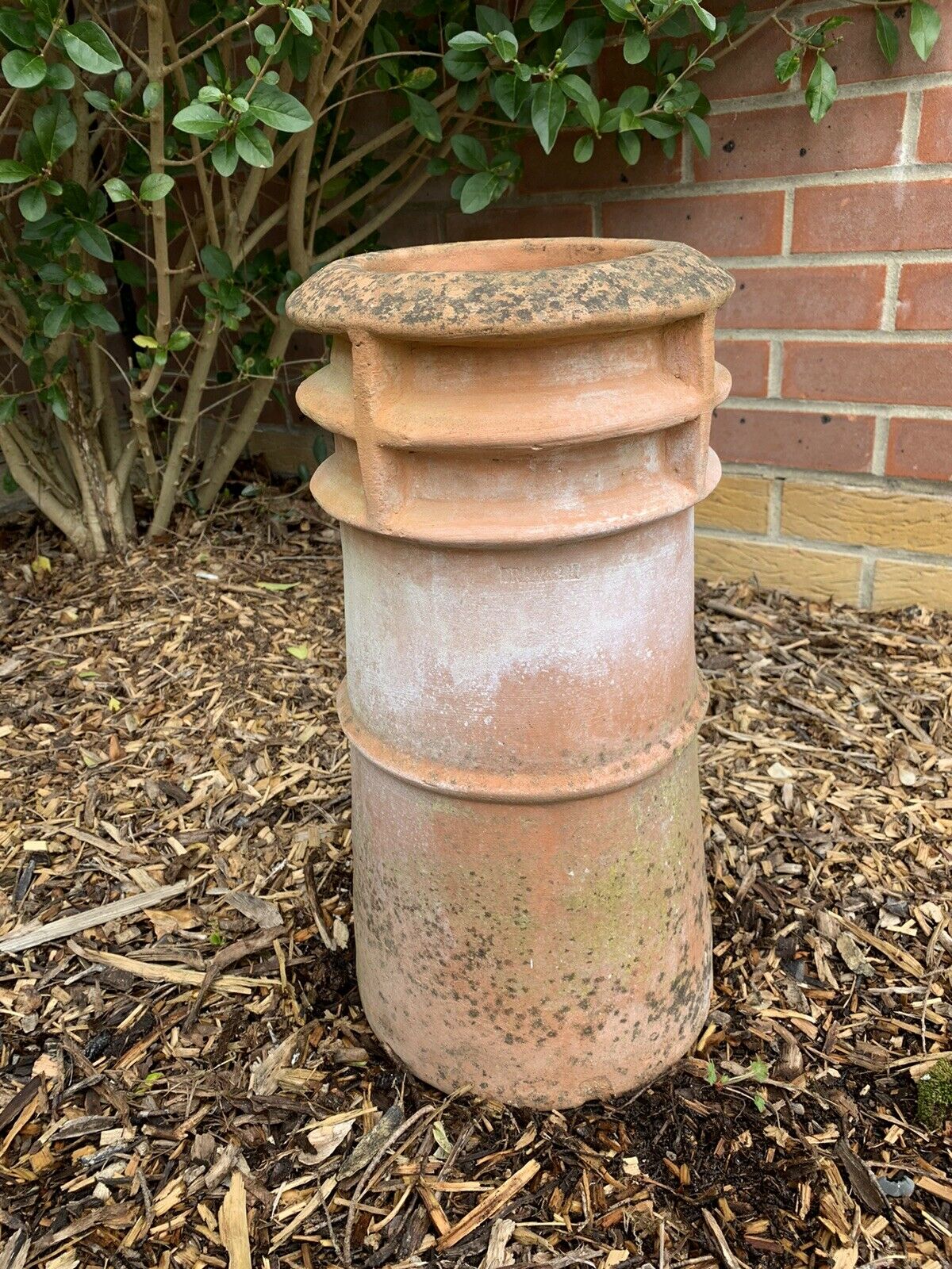 Antique Valuations: 18” Brannam Terracotta Louvred Chimney Pot-garden Planter-plant Pot-feature-herb