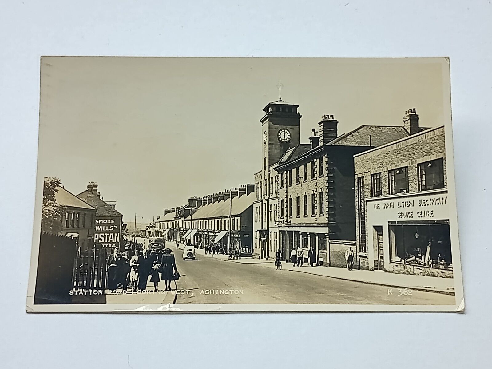 Vintage Service Station Road Looking West,Ashington, Northumberland.