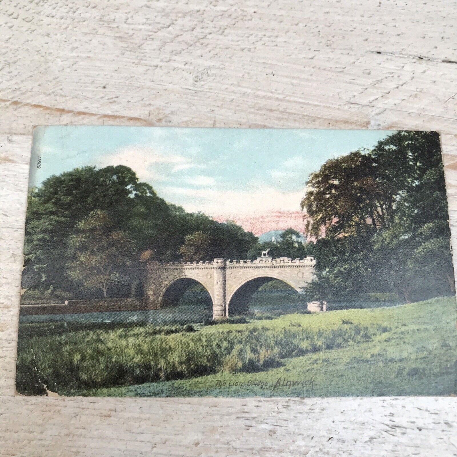 House Clearance - Used Service The Lion Bridge Alnwick. Postmark 1914 Wrench Series 11609