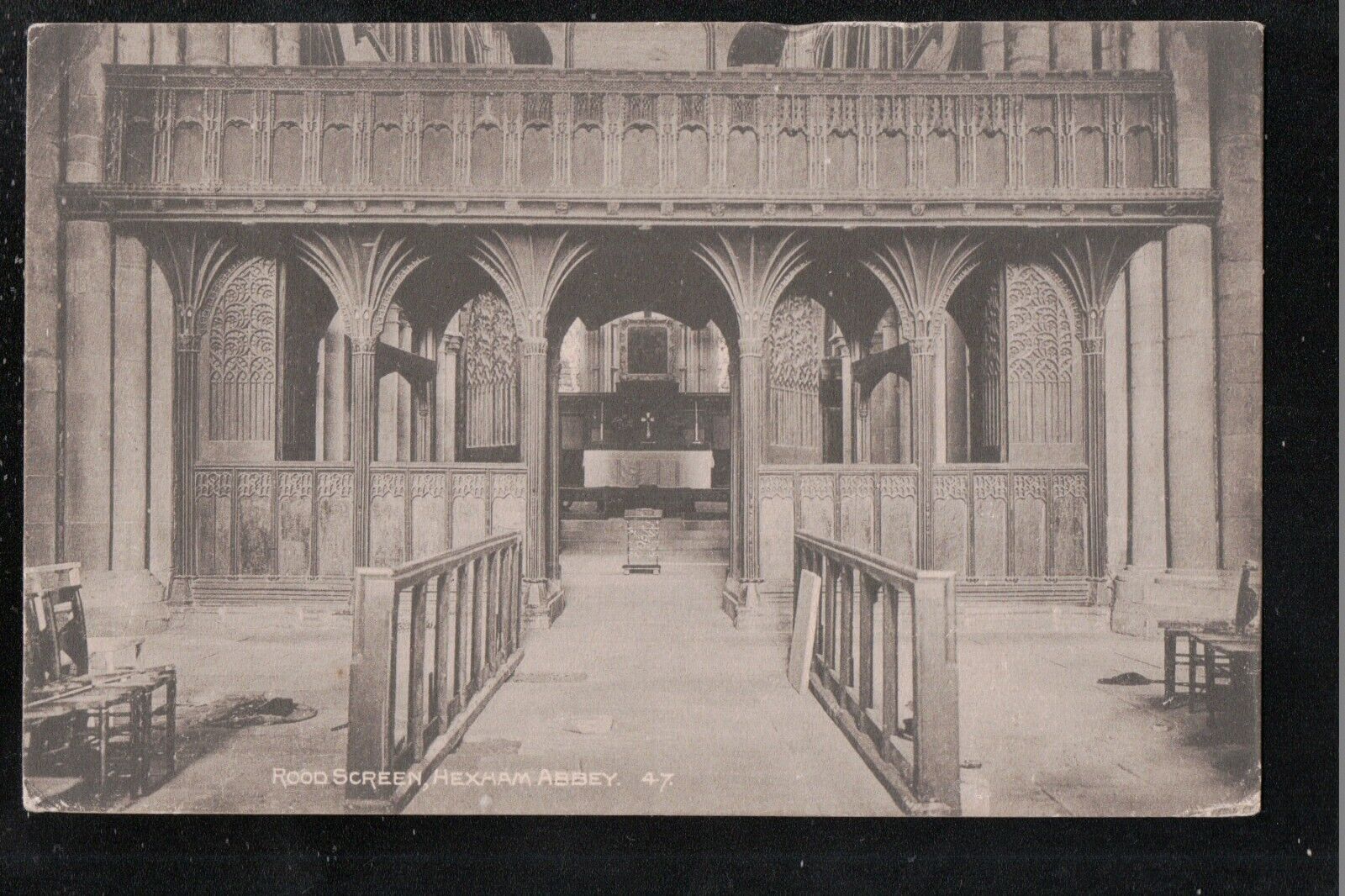 Rood Screen Hexham Abbey 1910 Service To Ashville House Norton on Tees