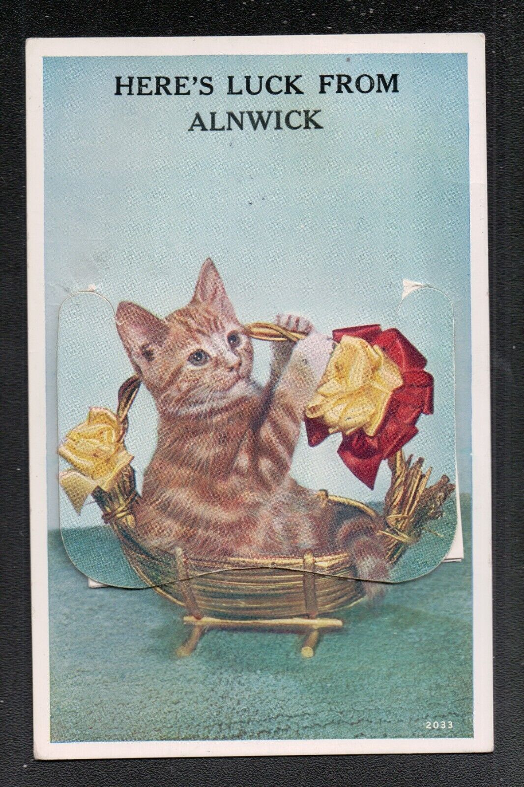 Here's Luck From ALNWICK 1965 Mailing Novelty Service ~ Northumbria ~ CAT
