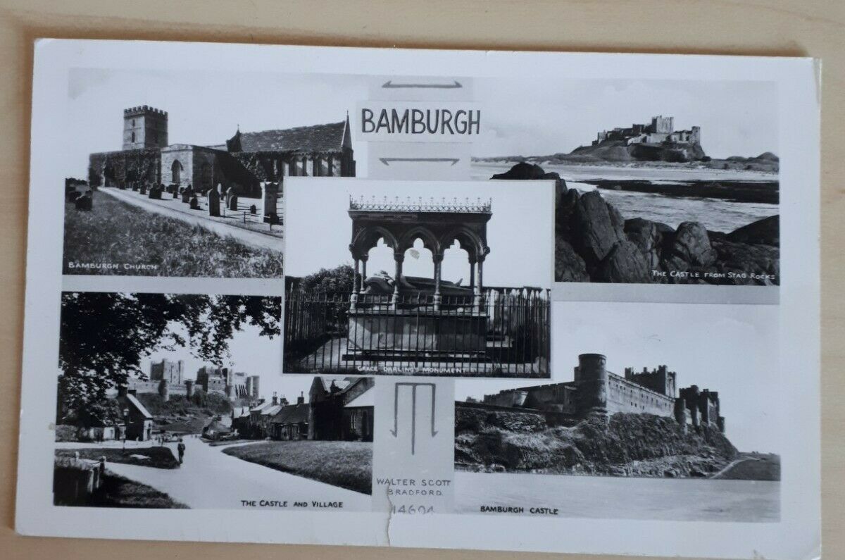 Vintage RP Real Photo Service, BAMBURGH, NORTHUMBERLAND, Unposted, c1930s?