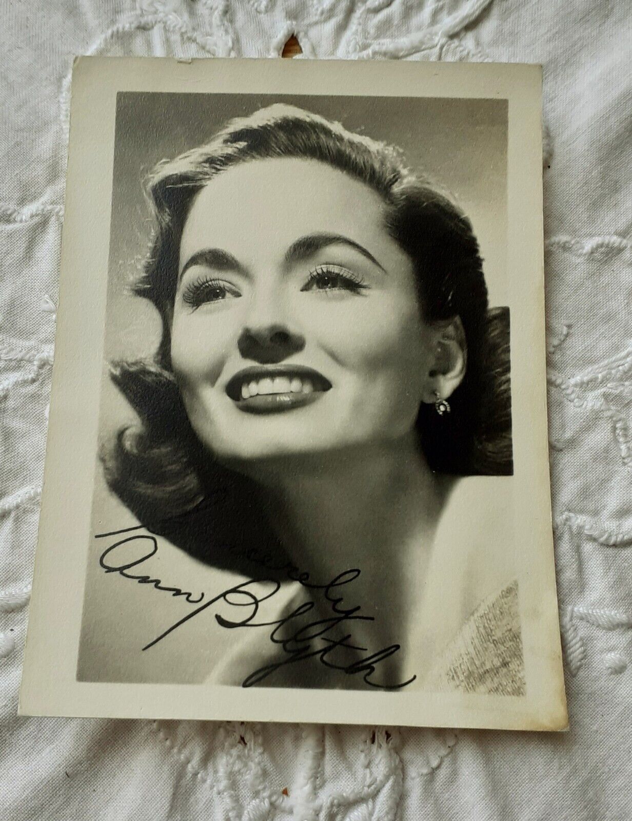 House Clearance - Vintage Ann Blyth Signed Promotion Photograph/Service