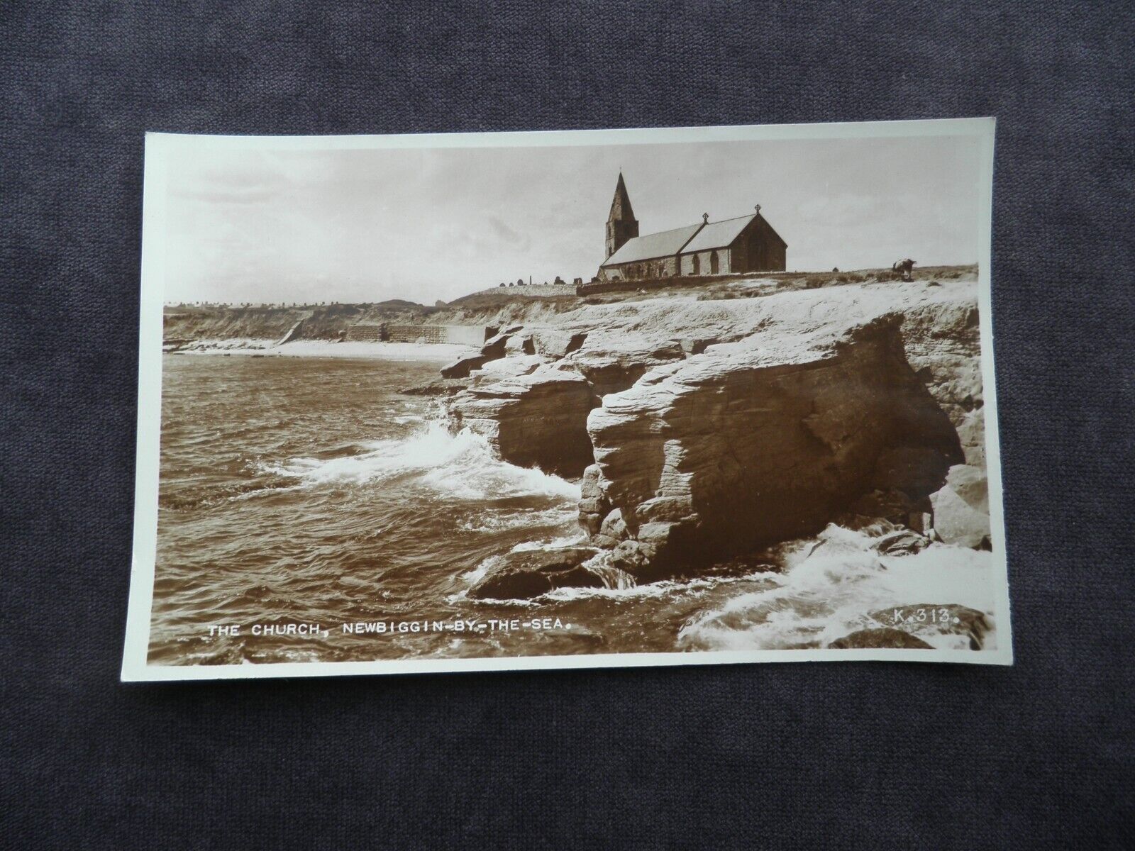 House Clearance - Old Real Photograph Service of The Church, Newbiggin-by-the-Sea, Northumberland