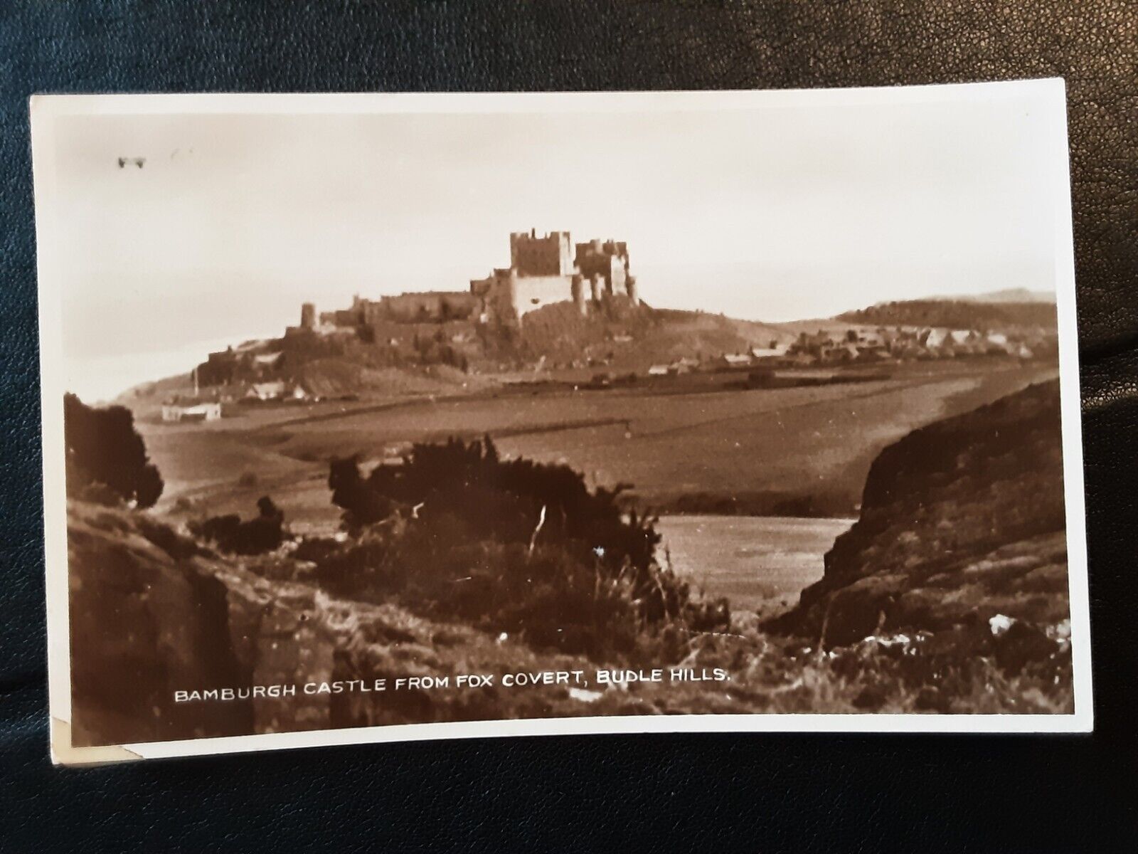 Old J A McDougle & Sons service of Bamburgh Castle, Northumberland posted 1932