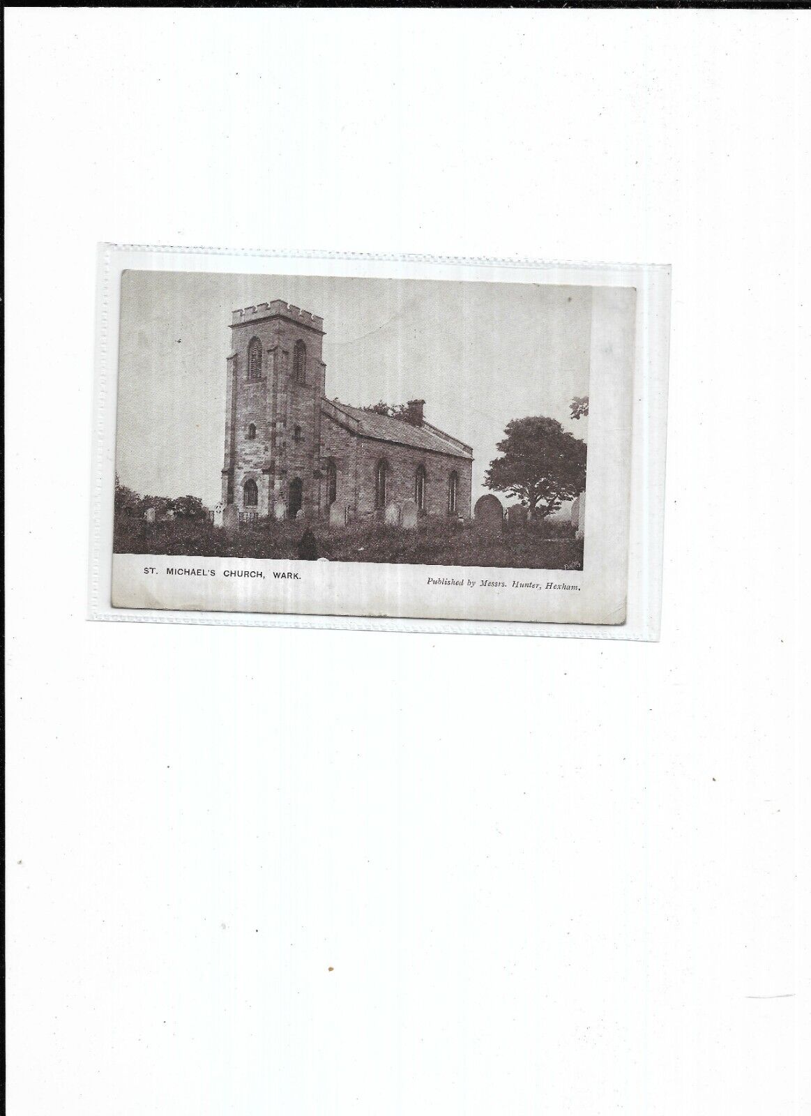 Northumberland Service "St Michael's Church, Wark" POstmarked 1910