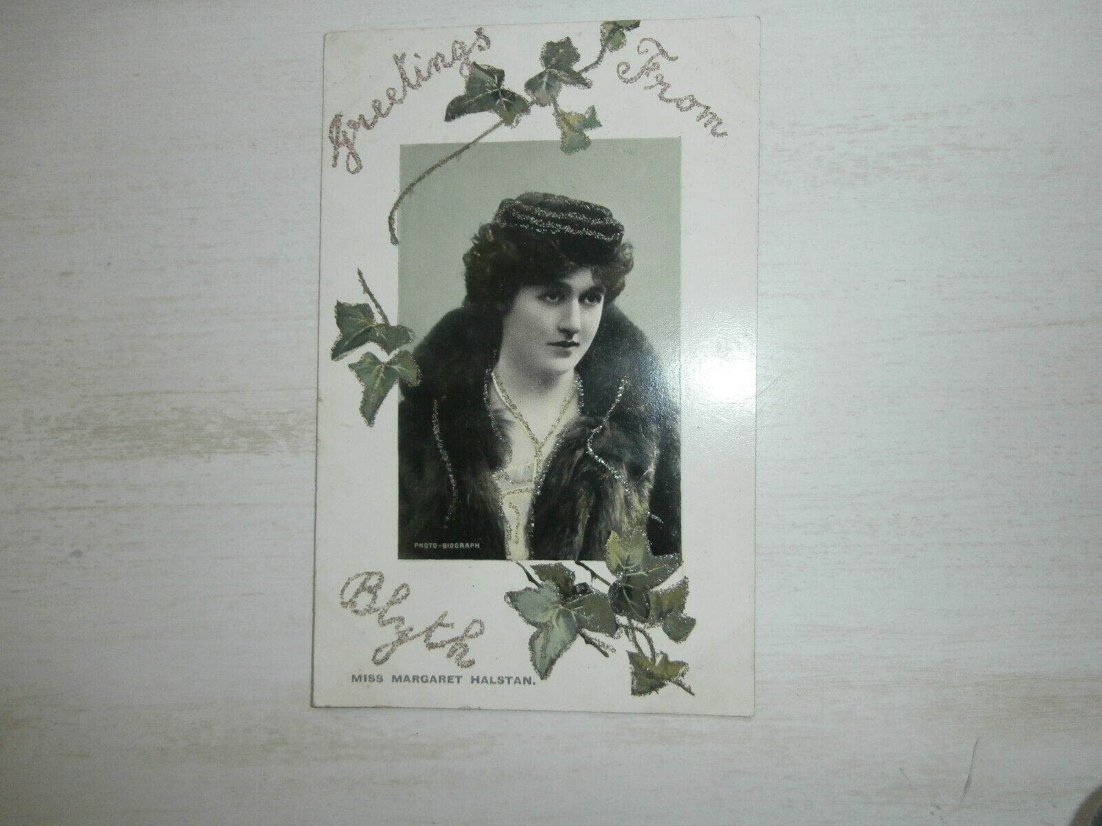 Blyth Northumberland - Greetings 1907 actress colour service/duplex ( 81 )