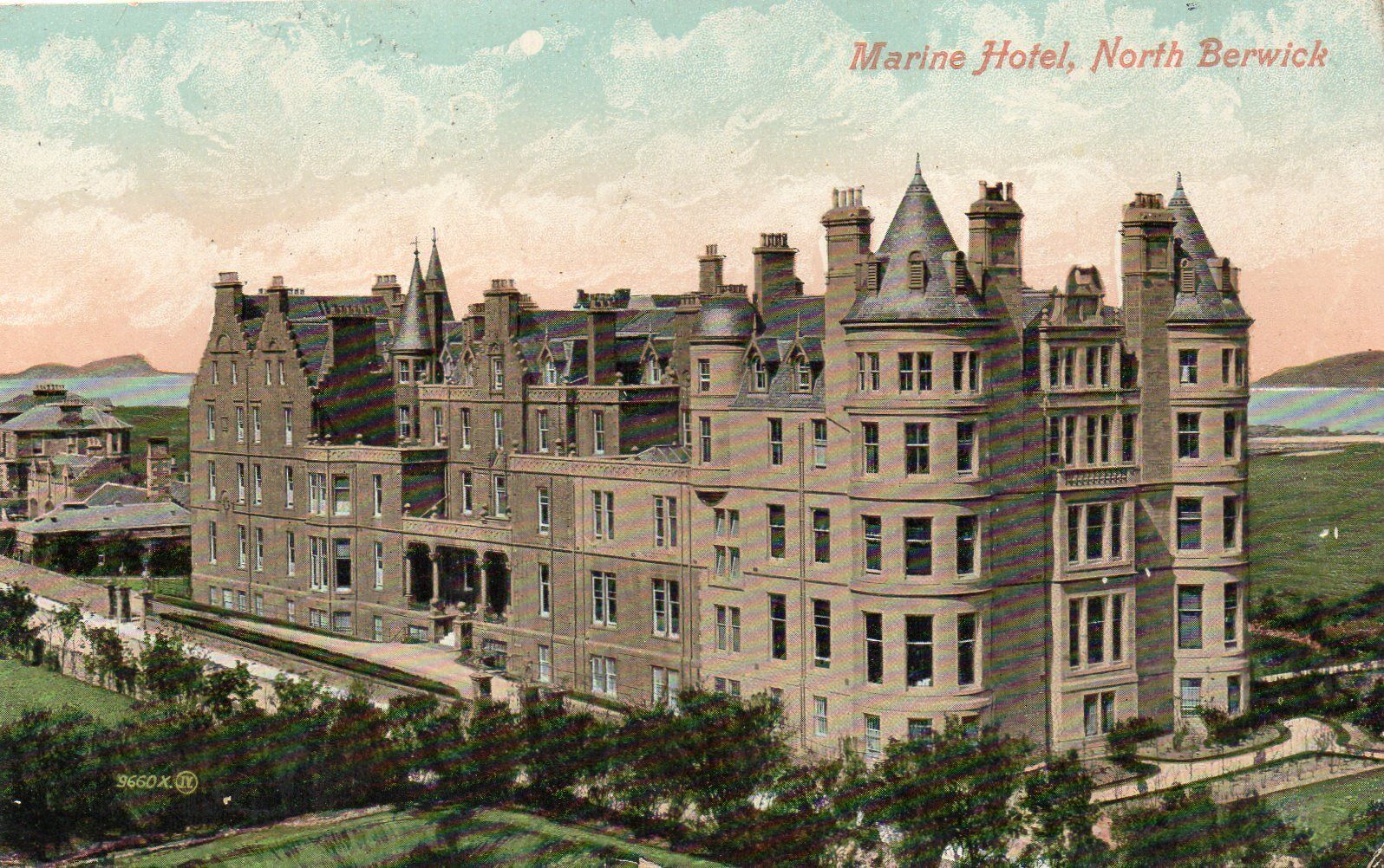 service of Marine Hotel, North Berwick, East Lothian, 1908 postmark