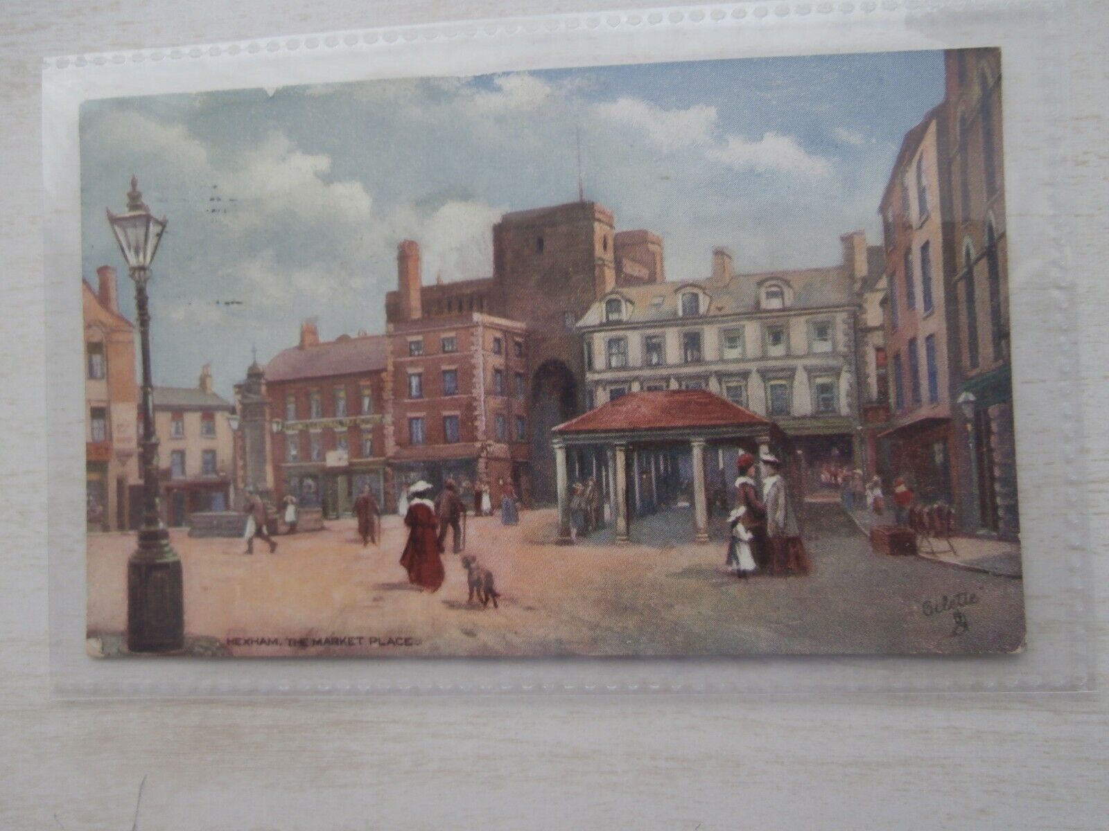 House Clearance - Hexham, Northumberland - Market Place - 1909? colour service (60 )