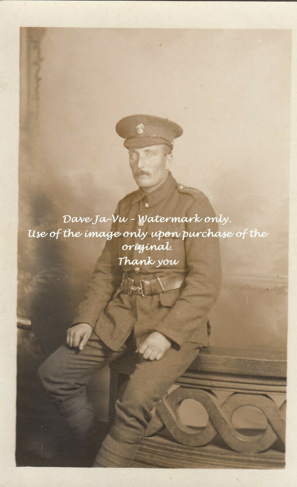 House Clearance - RPPC: WW1 - Studio Portrait: A Northumberland Fusilier